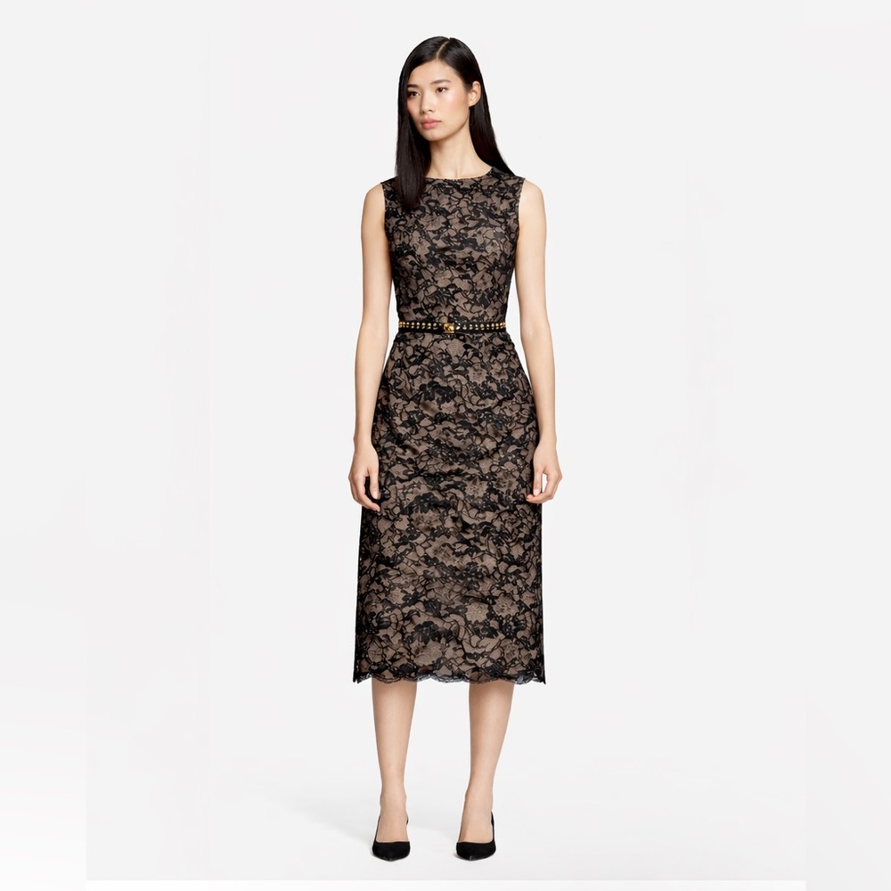 Korovilas Theodora Lace Midi Dress